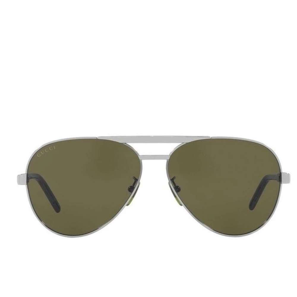 💯- New Authentic Gucci™ GG1163S 002 60 - Silver/Gray Sunglasses - Picture 3 of 14
